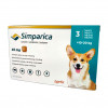 Жувальні таблетки для собак вагою 10-20 кг  Simparica від бліх і кліщів, 40 мг - 2