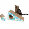 Игрушка для котов Дряпка Trixie со съемным роликом, бирюзовая с рисунком, 48 см - 2