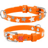 Нашийник для собак Collar Waudog Glamour з візерунком Зірочка, помаранчевий - 2
