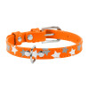 Нашийник для собак Collar Waudog Glamour з візерунком Зірочка, помаранчевий - 1