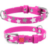 Нашийник для собак Collar Waudog Glamour з візерунком Зірочка, рожевий, 30-39см, 20мм - 2