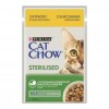 Вологий корм для котів Purina Cat Chow Sterilised ніжні шматочки в желе з куркою і баклажанами - 1