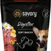 Мякі ласощі для собак Savory для поліпшення травлення, ягня і ромашка, 200г - 1