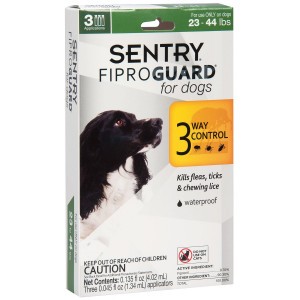 Краплі для собак вагою 10-20кг Sentry FiproGuard від бліх, кліщів і вошей(ціна за піпетку)