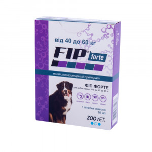Краплі для собак вагою 40-60кг Fip Forte від бліх і кліщів