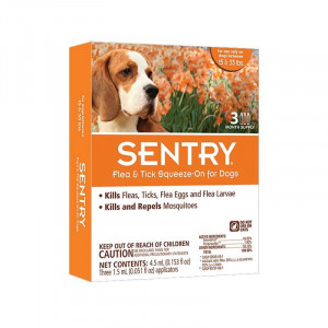 Краплі  для собак вагою 7-15 кг Sentry Natural Defense  від бліх і кліщів, 1,5 мл