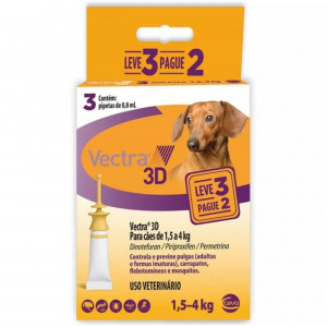 Краплі для цуценят і собак від 1.5-4кг Ceva VECTRA 3D від бліх і кліщів, 0.8мл