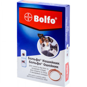 Нашийник для котів та собак Bayer Больфо від блох та кліщів