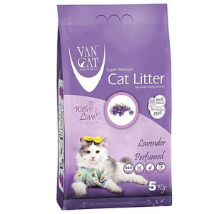 Наповнювач для котячого туалету Van Cat Lavender бентонітовий