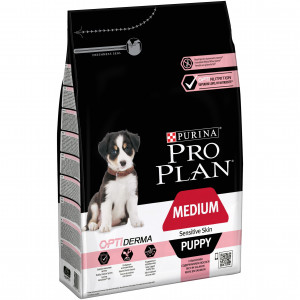 Сухий корм для собак Purina Pro Plan OptiDerma Medium Puppy Salmon&Rice
