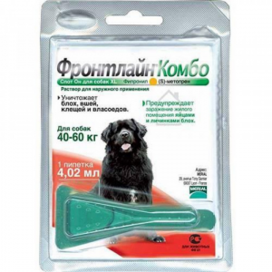 Краплі для собак 40-60кг Frontline Комбо Стоп-Он від бліх і кліщів