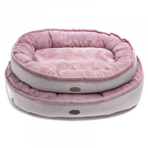 Лежак для собак Harley and Cho Donut Soft Touch Pink овальний