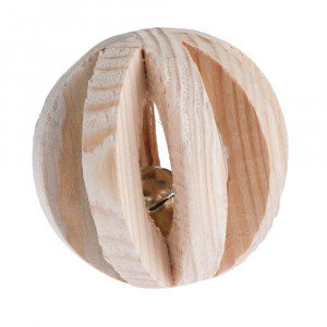Іграшка для гризунів Trixie Куля деревяна з дзвіночком, 6 см