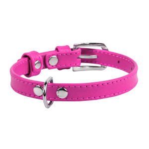 Нашийник для собак Collar Waudog Glamour без прикрас, рожевий