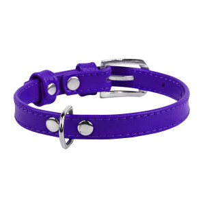 Нашийник для собак Collar Waudog Glamour без прикрас, фіолетовий, 27-36см, 15мм