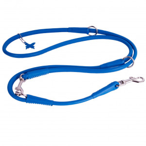 Повідець-перестіжка для собак Collar Waudog Glamour круглий, синій