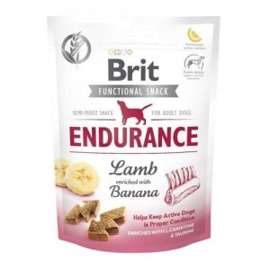 Ласощі для собак Brit Care Dog Functional Snack Endurance Lamb&Banana, 150г