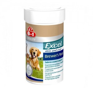 Вітаміни для кішок і собак 8in1 Excel Brewers Yeast 260 таблетокs з морск водоростями, таурином і L-