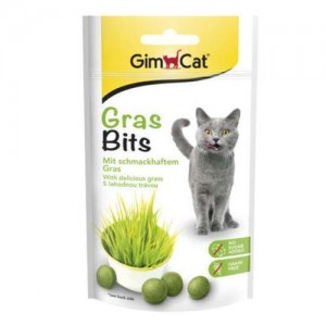 Ласощі для кішок Gimcat GrasBits з травою 40г/65шт