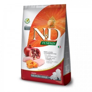 Сухий корм для собак Farmina (Фарміна) N&D Grain Free Pumpkin Chicken& Pomegranate Puppy Medium&Maxi