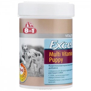 Витамины для собак 8in1 Excel Multi Vitamin-Puppy для щенков 100табл.