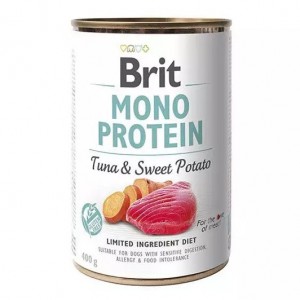 Вологий корм для собак Brit Mono Protein Tuna&Sweet Potato паштет з тунцем і картоплею, 400