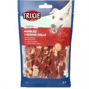 Ласощі для собак Trixie Denta Fun мармурова яловичина 12см / 70г, 6 шт