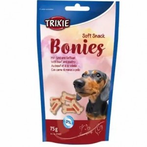 Ласощі для собак Trixie Soft Snack Bonies яловичина, індичка, 75г