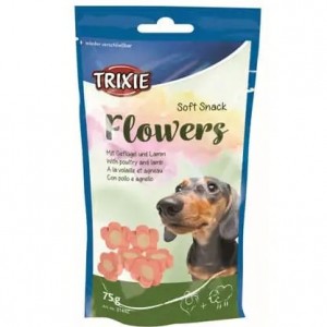 Ласощі для собак Trixie Soft Snack Flowers Light з ягням і птицею, 75г