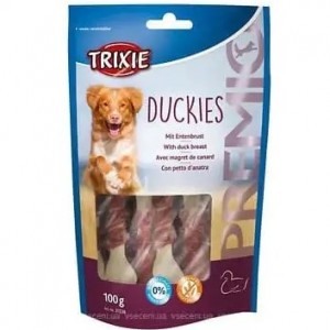 Ласощі для собак Trixie Premio Duckies кальцієва кісточка з філе качки, 100г
