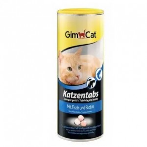 Вітаміни для котів Gimcat Katzentabs, з рибою і біотином, 710шт/425г