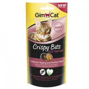 Ласощі для кішок Gimcat Crispy Bits мясні кульки для шкіри і вовни 40г