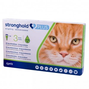Краплі  для кішок вагою 5-10 кг  Zoetis Stronghold Plus від бліх