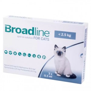 Краплі для котів вагою до 2.5 кг Merial Broadline Спот-он проти паразітів