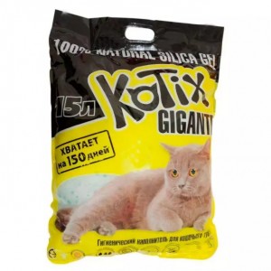Наповнювач для котячого туалету Kotix Gigante сілігагелевий, 6.9 кг/15л