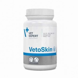 Харчова добавка для котів і собак Vet Expert VetoSkin для здоровя шкіри і шерсті, 60капс.