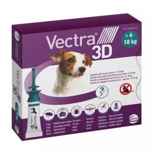 Капли от блох и клещей для щенков и собак от 4-10 кг Ceva Vectra 3D, 1,6 мл