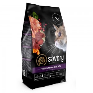 Сухий корм для котів Savory Adult Cat Gourmand Fresh Lamb&Chiken