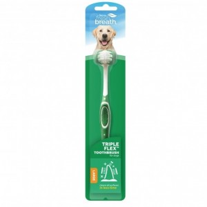 Зубна щітка для собак великих порід TropiClean Triple Flex Dog Toothbrush