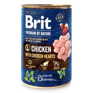 Вологий корм для собак Brit Premium by Nature курка з курячим сердцем