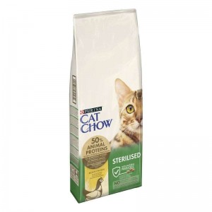 Сухой корм Cat Chow для стерилизованных кошек/кастрированных котов, с курицей