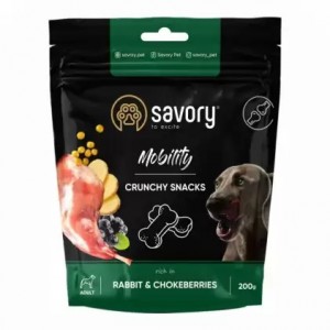 Лакомство для собак Savory, лакомства Savory, здоровье суставов, кролик и черноплодная рябина, 200г