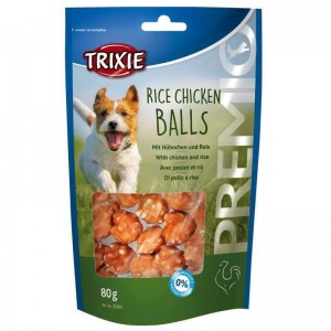 Ласощі для собак курячі кульки з рисом Trixie Premio, рис / курка, 80гр