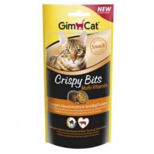 Ласощі для кішок Gimcat Crispy Bits мясні кульки мультивітамін 40г