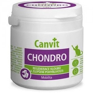 Вітамінна добавка для котів Canvit Chondro for Cats, для регенерації суглобів, 100г