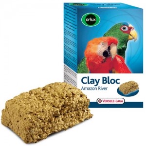 Мінеральний блок для великих папуг Versele-Laga Orlux Clay Bloc Amazon River, 550г