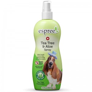 Спрей для котів і собак Espree Tea Tree & Aloe  заспокоює роздратовану шкіру знімає свербіж, 355 мл