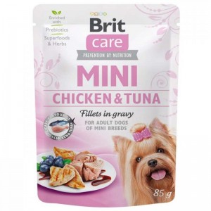 Вологий корм для собак Brit Pate&Meat Mini Chicken Tuna, 85г
