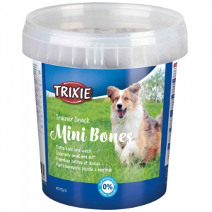 Ласощі для собак Trixie Mini Bones, відро пластик, 500гр