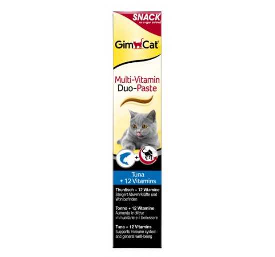 Паста для котів Gimcat Duo мультивітамін + тунець, 50г - 1